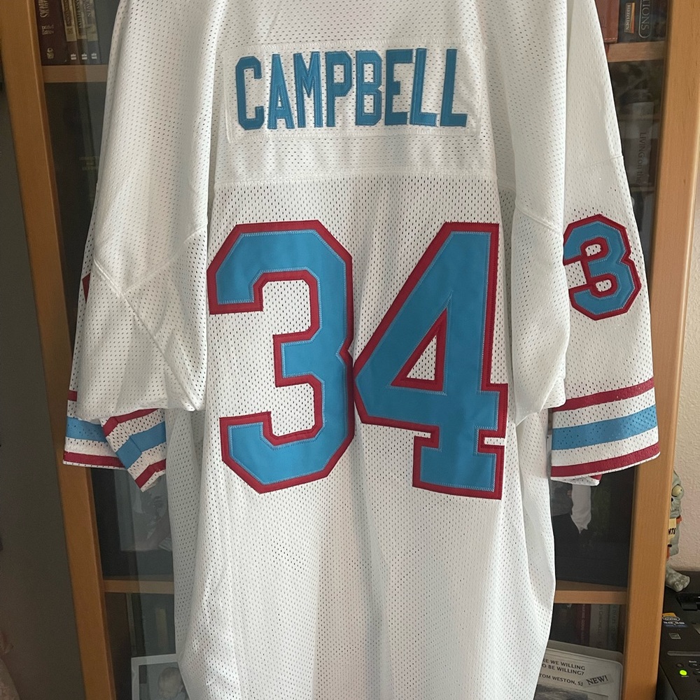 Michell and Ness Earl Campbell Huston Oilers Jersey New w/o Tags